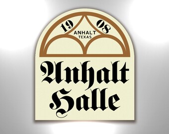 Anhalt Halle Tanzhalle Schild aus Anhalt, Texas