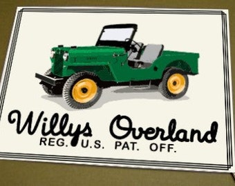 Willys Overland CJ-3B Sign