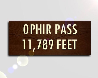 Copy of old Ophir Pass Trail Sign in the San Juan Mountains, Colorado