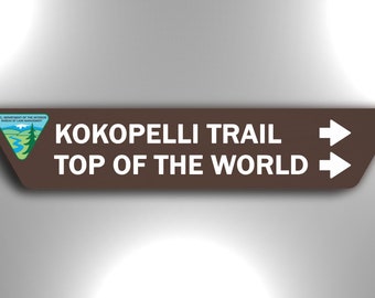 Copy of Trail Sign from the Kokopelli and Top of the World Trails, Moab