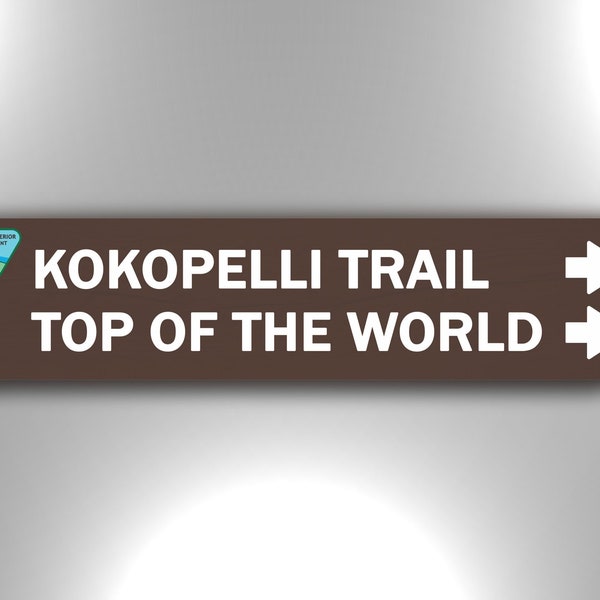 Copy of Trail Sign from the Kokopelli and Top of the World Trails, Moab