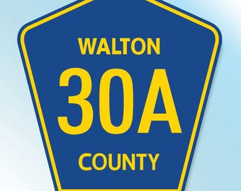 Florida Walton County 30A Road Sign