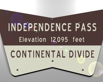 Copie du panneau de signalisation du col de l'indépendance, Colorado