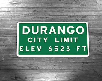 Copie du panneau City Limit de Durango, Colorado