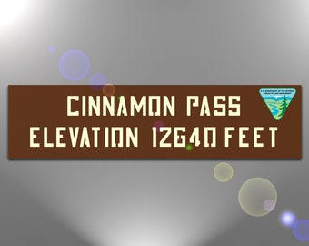 Copia de la señal del sendero de Cinnamon Pass, Colorado