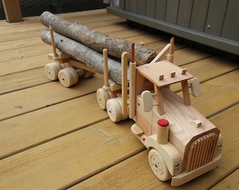 Hand Made Tractor Truck and Timber Trailer