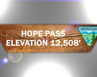 Trail Sign from Hope Pass, Colorado