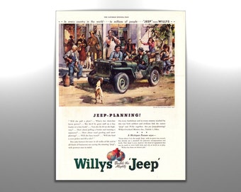 Willys Overland Advertisement Poster