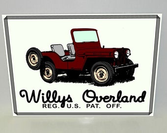 Willys Overland CJ-3A Sign