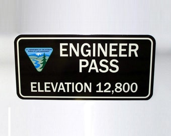 Copia del letrero del sendero de Engineer Pass, Colorado