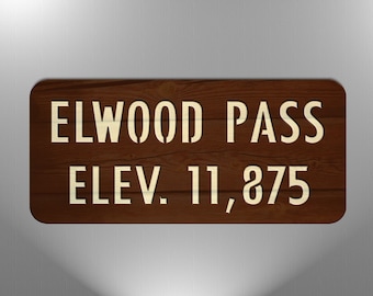 Copie du panneau de sentier d’Elwood Pass, Colorado