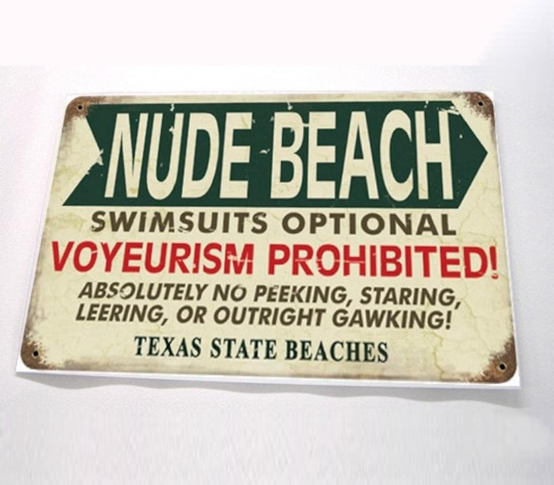 Nude Beach Sign photo
