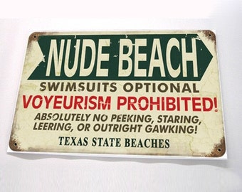 Nude Beach Sign