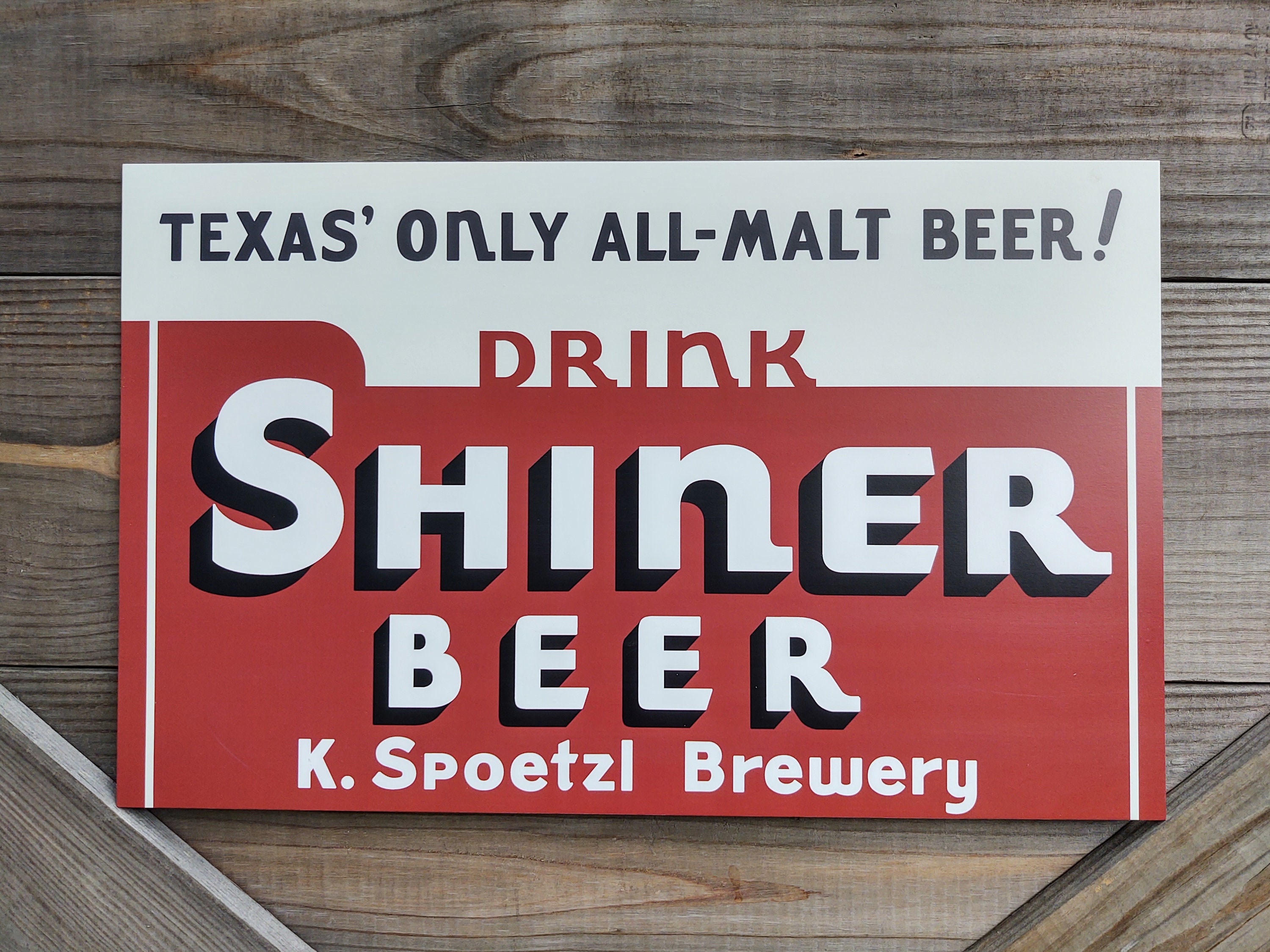 Copy of Vintage Shiner Beer Sign - Etsy