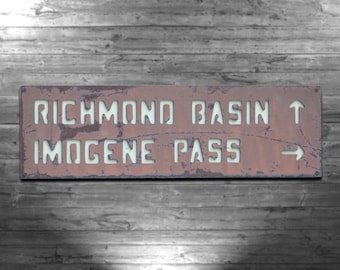 Copie du panneau de sentier du sentier Jeep d’Imogene Pass, Colorado