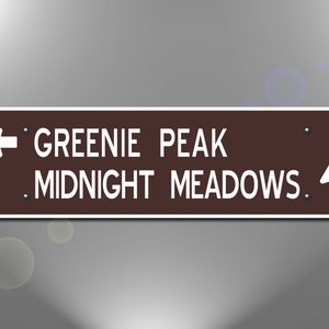 Copy of Greenie Peak Trail Sign from Red River, New Mexico