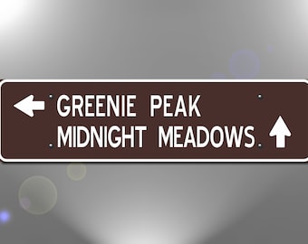 Copie du panneau Greenie Peak Trail de la rivière Rouge, Nouveau-Mexique