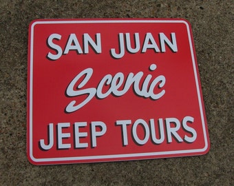 Copie du panneau Scenic Tours depuis les montagnes de San Juan du sud-ouest du Colorado