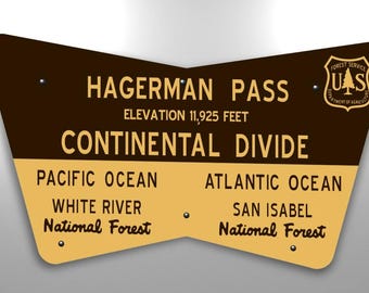 Copie du panneau de sentier de Hagerman Pass, Colorado