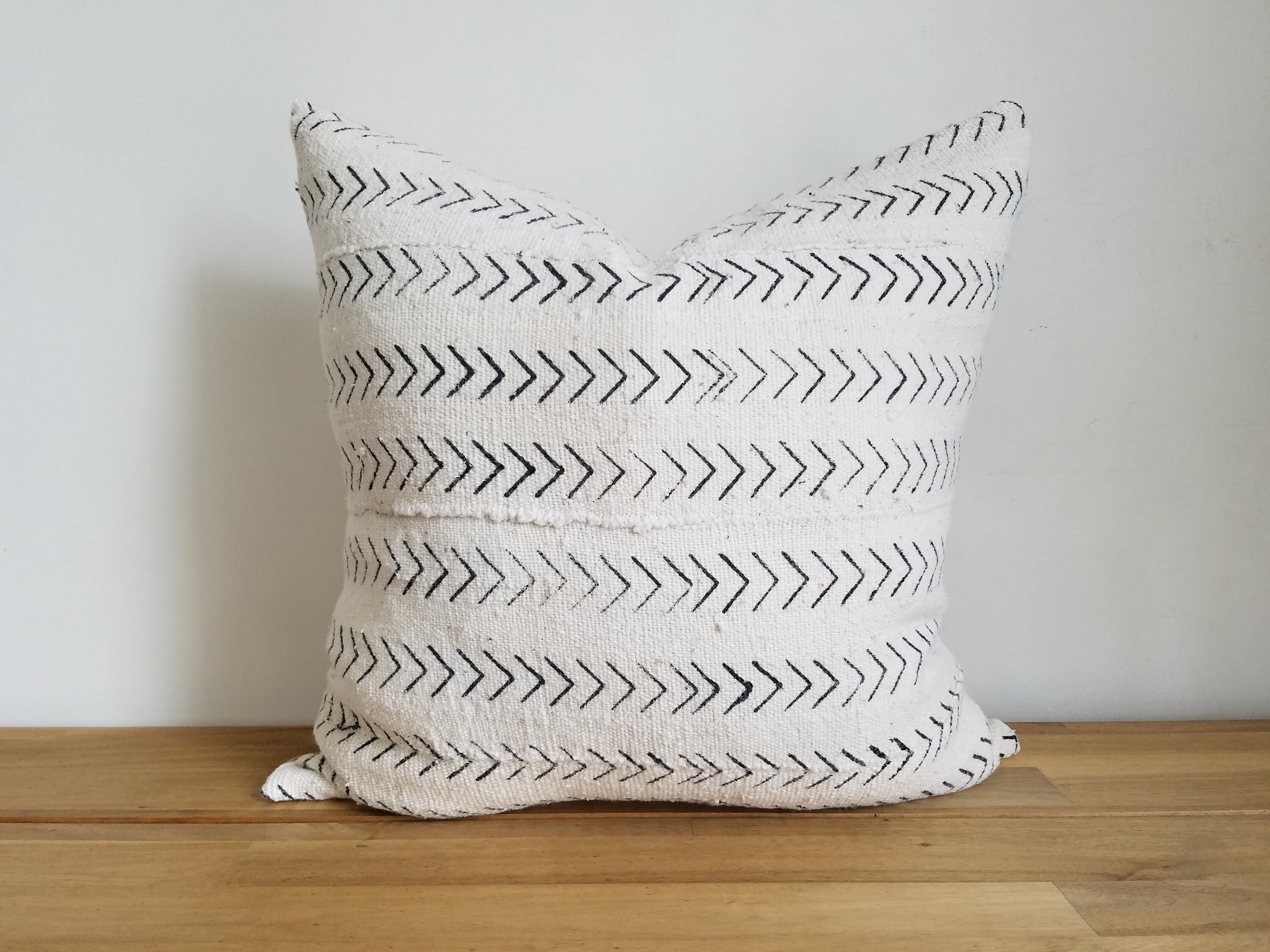 CLEARANCE Authentic Mudcloth Pillow White cream Arrows Small tiny Geometric CLEARANCE Etsy