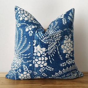 Authentic Antique Chinese Indigo Batik Pillow