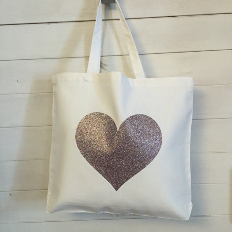 Heart Canvas Tote Bag purse beach bag grocery bag or | Etsy