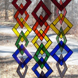 Stained Glass Rainbow Chain, Rainbow Suncatcher, Rainbow Sun Catcher, Rainbow Links, Glass Rainbow Chain image 2