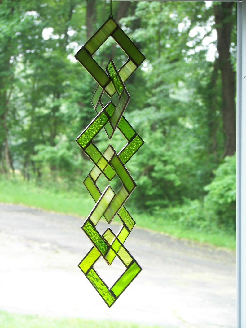 Chartreuse Stained Glasslime Green Stained Glass green Etsy