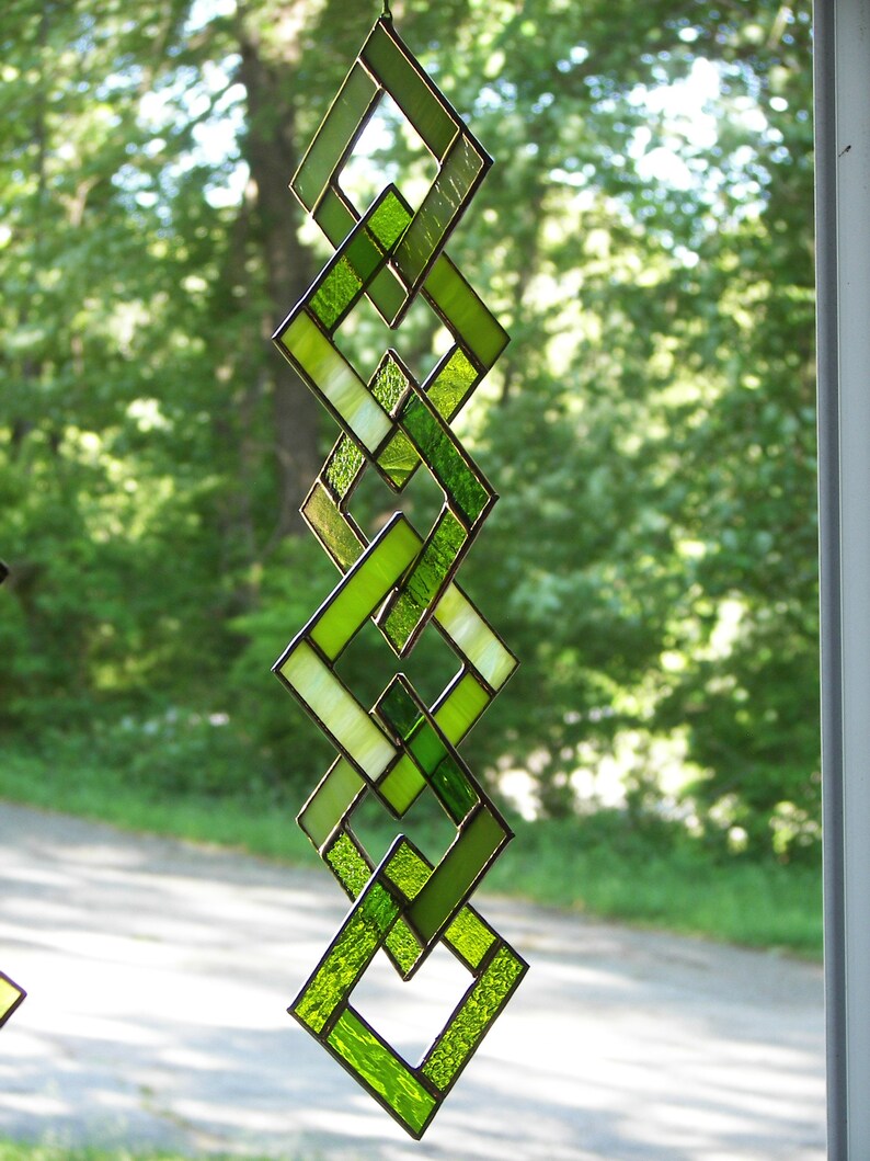 Chartreuse Stained Glasslime Green Stained Glass green Etsy