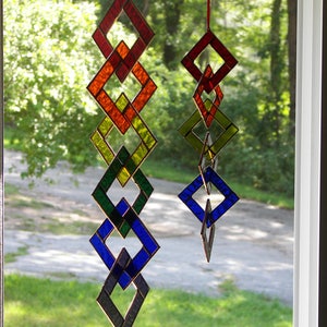 Stained Glass Rainbow Chain, Rainbow Suncatcher, Rainbow Sun Catcher, Rainbow Links, Glass Rainbow Chain image 7