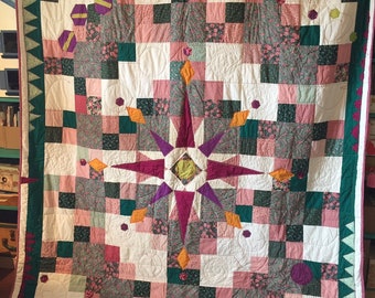 Goodwill Rescue Quilt: 1980s Vintage Quilt (Queen)