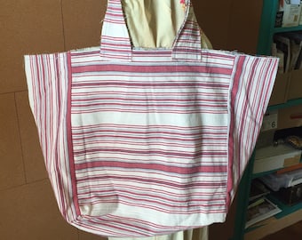 Shabby Shopping Tote (thrifted fabric)