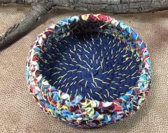 Zero Waste Coiled Fabric Basket-small