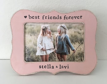 Best friends picture frame, custom 4x6 frame, bff, girls gift