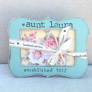 Aunt picture frame, aunt to be auntie picture frame, favorite aunt, personalized 4x6 wood frame