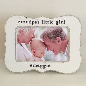 Grandpas little girl picture frame, GIFT for grandpa, papa frame, grandparents frame, Father’s Day frame from grandchild