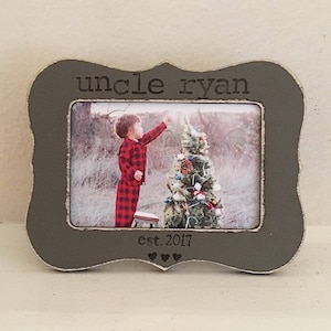 GIFT for uncle, uncle to be, new uncle, Christmas gift for uncle, uncle picture frame, personalized picture frame gift from child, rustic