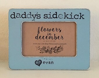 Father's Day Gift Personalized picture frame daddy gift father son Father's Day frame Gift from child - Flowers in December Design Studio