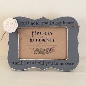 Infant loss gift, Memorial gift, In memory of baby frame loss of loved one Child loss Memorial picture frame Flowers in December Design St image 1