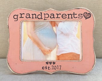 Personalized Grandparents Picture Frame: Pregnancy Sonogram Gift