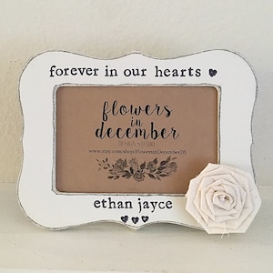 Personalized Memorial Picture Frame: Forever in Our Hearts, Infant Loss Sympathy Gift