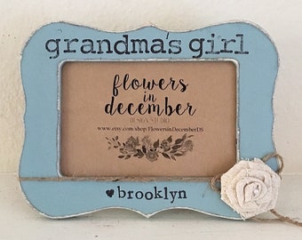 Grandma picture frame, GIFT for Grandma, Mother’s day frame for Grammy, nana, grandparents, personalized picture frame, Grandma’ girl