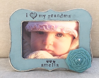 Grandma frame Gift for grandma Gift for grandmother Grandma gift Mother's Day frame Personalized picture frame - Flowers in December DS