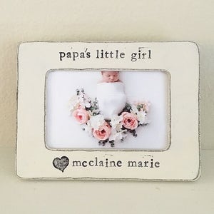 Gift for Papa, Christmas gift for grandpa, personalized picture frame, papa&#39;s little girl frame, rustic holiday decor