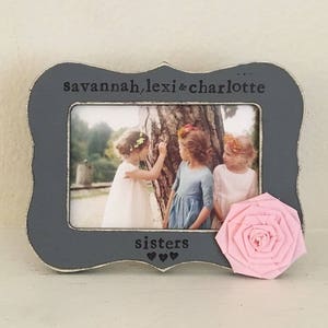 GIFT for sister, sister picture frame, personalized sisters gift, Christmas picture frame, sibling gift, little girl, baby frame