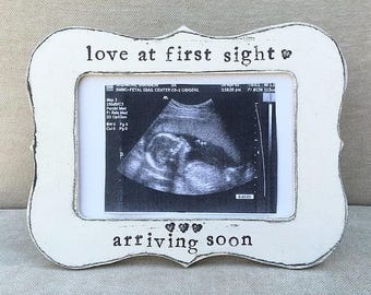 Ultrasound picture frame, baby shower gift, baby gift, personalized picture frame, gender reveal gift, love at first sight picture frame
