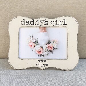 Dad picture frame, baby frame, daddy&#39;s girl goft from daughter, baby girl, 4x6 picture frame