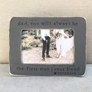 Dad gift, Daddy gift, Father of the bride gift, daddy from from daughter, Personalized picture frame  - Flowers in December Design Studio