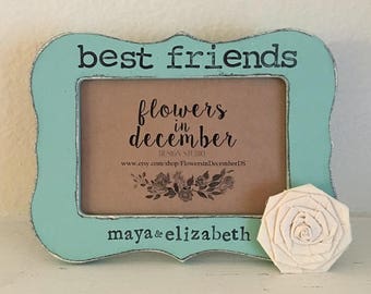 Wedding frame for best friend Bridesmaid frame Bridesmaid gift Maid of honor frame gift for best friend - Flowers in December