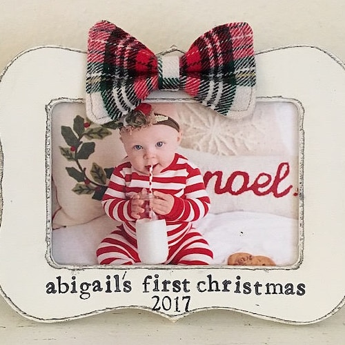 Baby's First Christmas Picture Frame Gift for Grandma Etsy
